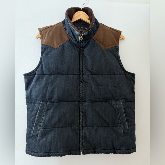 Lauren Jeans Co. Ralph Lauren Denim Puffer Vest L - Picture 3 of 10
